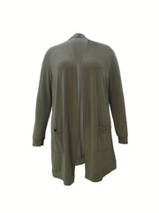 Open Front Cardigan with Pockets
