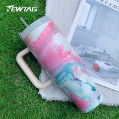 40oz Camo Starry Insulated Tumbler w/ Straw - Leakproof for Camping
