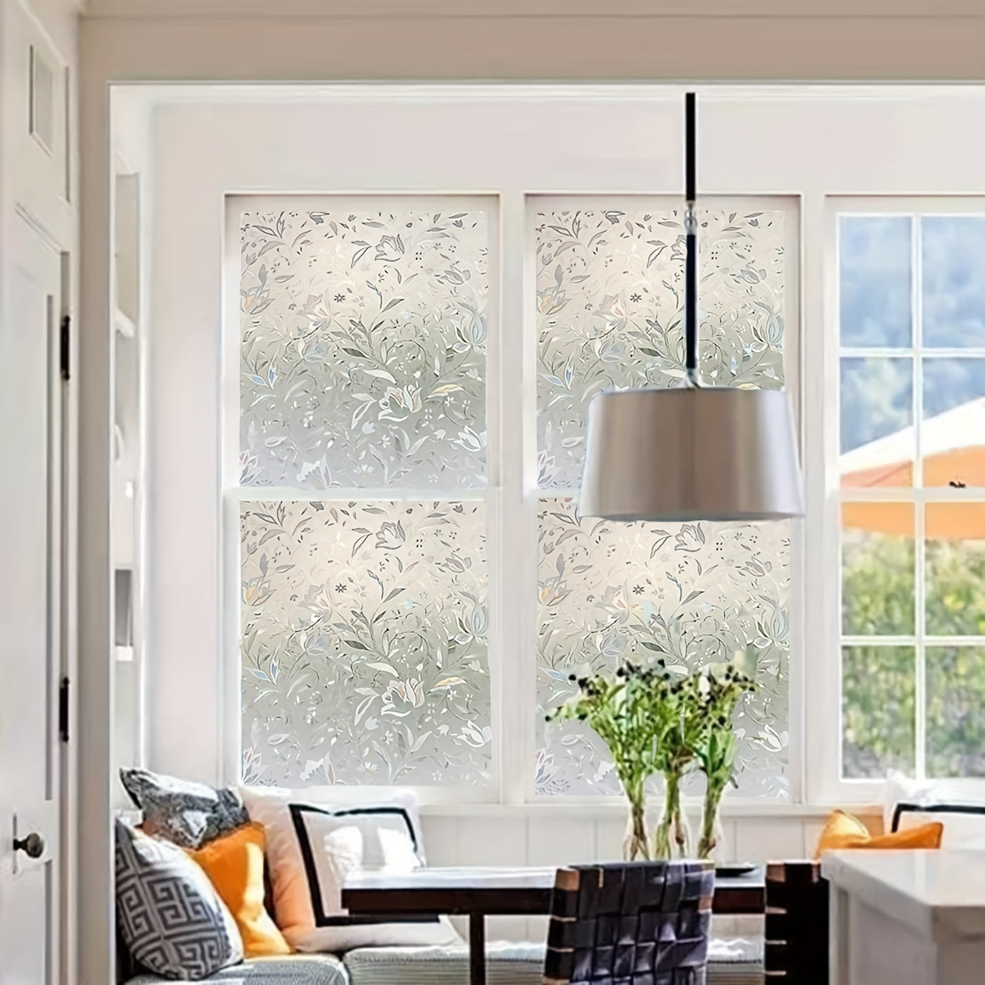 Tulip Window Stickers - Frosted Prism Film for Privacy and UV Protect