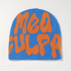 Letter Jacquard Cold Hat Woolen Hat Autumn Winter Warm Ear Protection