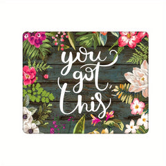 Square Mouse Pad Hand painted Flower Print Patterns