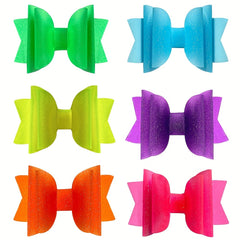 Girls Colorful Waterproof Hair Bow Clip Hairpin Headdress