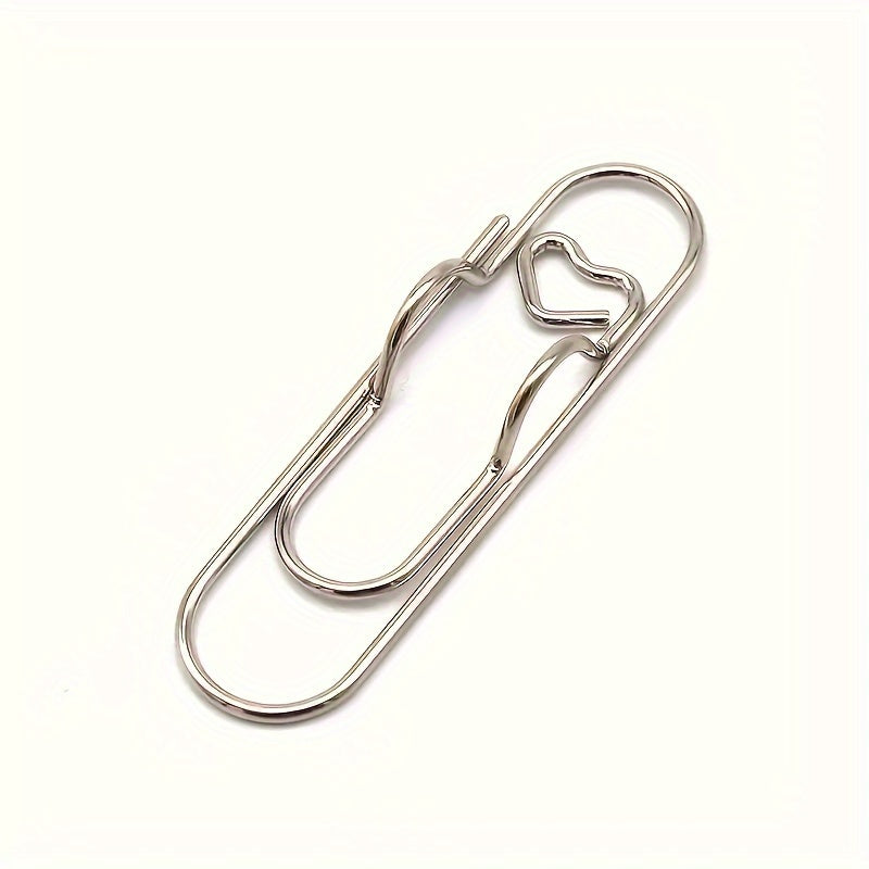 10pcs Metal Pen Clips Notebook Paper Clips Stationery Tools