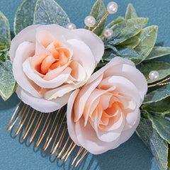 2 Pcs Bridal Flower Hair Comb Wedding Hairpin Decoration