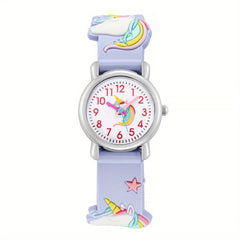 Colorful Unicorn Pattern Kids Watch