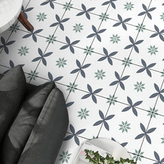 Boho Floor Stickers Waterproof Self-adhesive Tile Stickers 12pcs