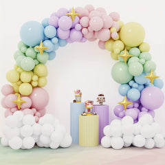 Unicorn Macaroon Rainbow Balloon Arch Kit