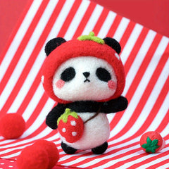 DIY Felt Poking Music Material Bag - Panda Panda Sheep Design