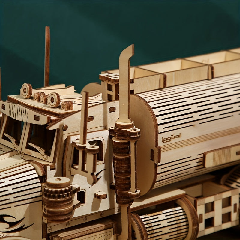 DIY Tanker Puzzle Toy Kids Gift Wooden 3D Piggy Bank