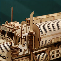 DIY Tanker Puzzle Toy Kids Gift Wooden 3D Piggy Bank