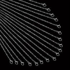 20pcs Stainless Steel Necklace Cable Chains Lobster Clasps DIY Jewelry Making