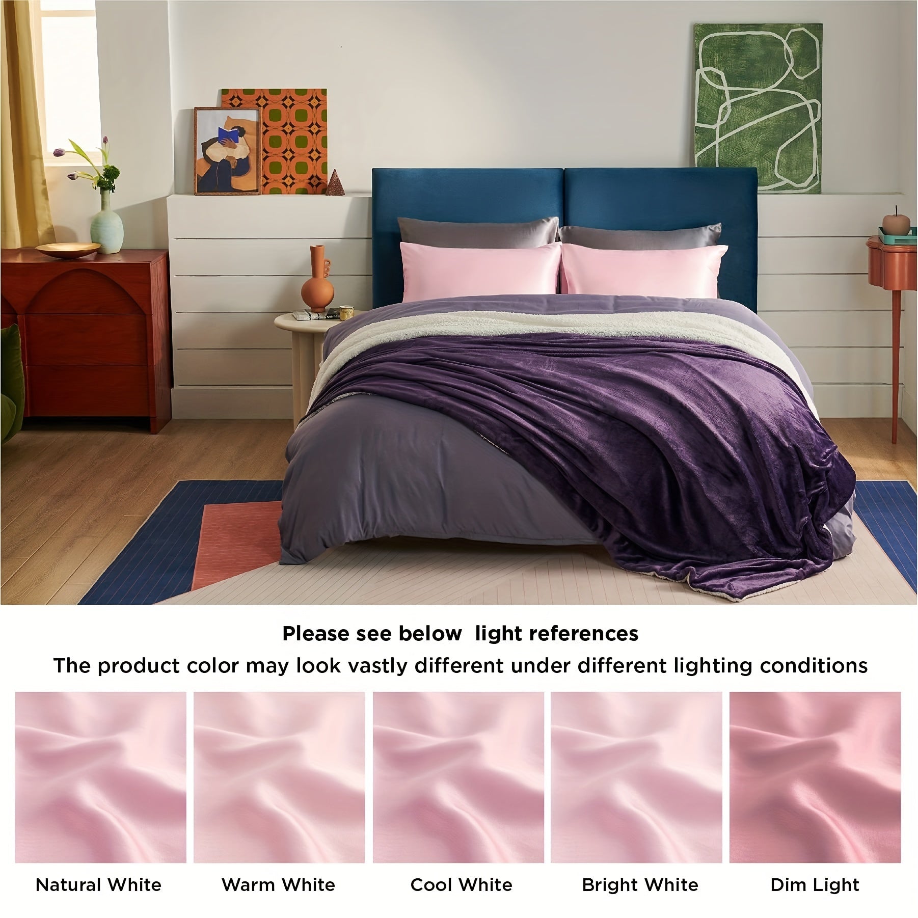 2pcs Pink Satin Pillowcase for Hair and Skin Queen 20 X 30 Inches