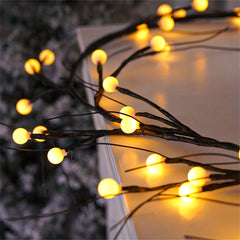 7ft Bendable Artificial Branches Lights USB Plug 48 LEDs Lighted Willow Vine