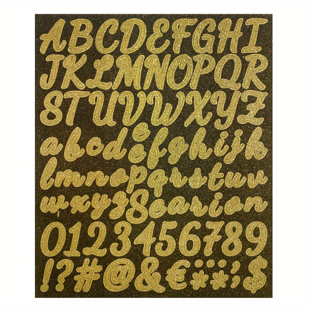 Glitter Fine Alphabet Number Stickers DIY Poster Graduation Hat
