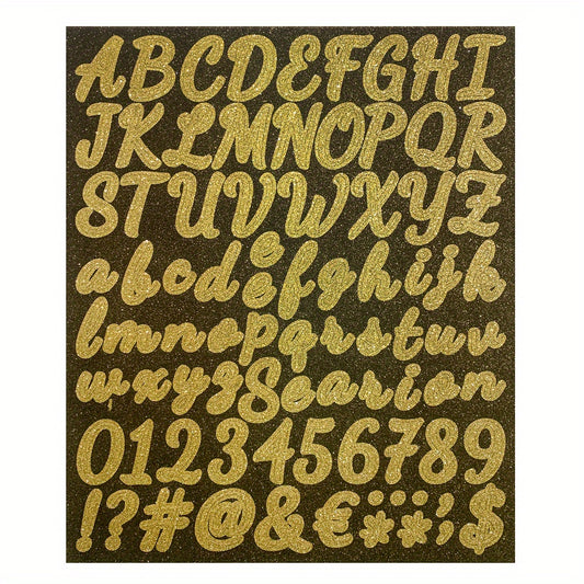 Glitter Fine Alphabet Number Stickers DIY Poster Graduation Hat