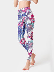 Floral Yoga Leggings High Waist Sports Pants Women's Activewear