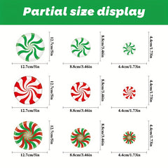 81pcs Christmas Red Green Candy Window Stickers