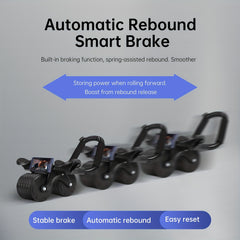 Automatic Rebound Ab Roller Wheel with Elbow Support