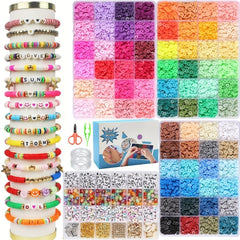 9560pcs Clay Beads Bracelet Making Kit DIY Jewelry Crafts