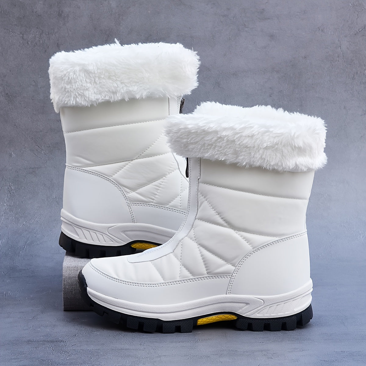 Women's Snow Boots Zipper Platform Comfortable Warm Outdoor Walking Shoes