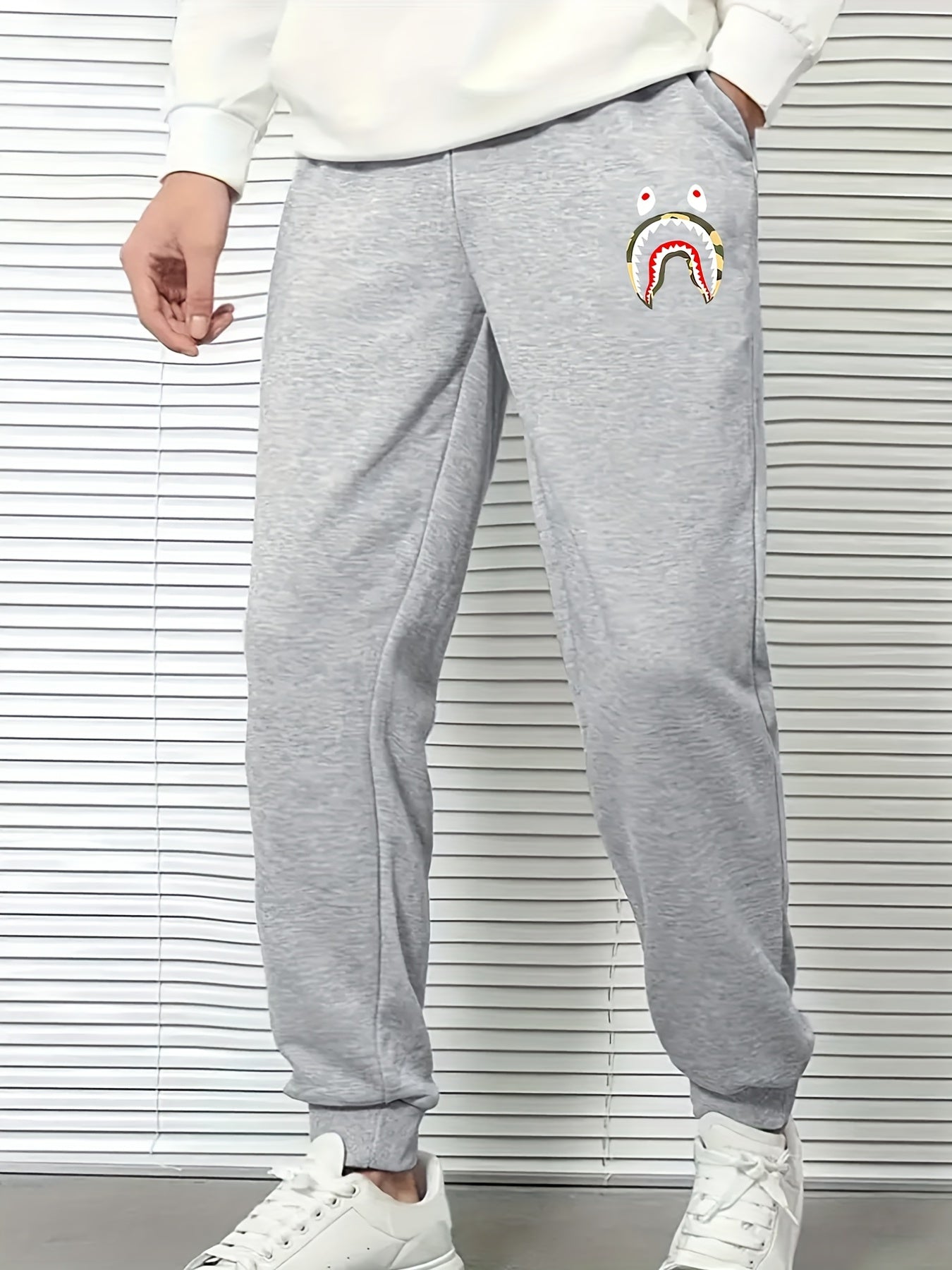 Cartoon Print Men s Drawstring Sweatpants Jogger Pants