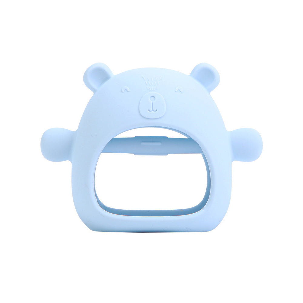 Wearable Baby Chewable Teether Toy Little Bear Mitten Teething Toy