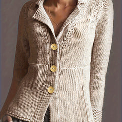 Casual Cardigan Women's Plus Solid Button Up Long Sleeve