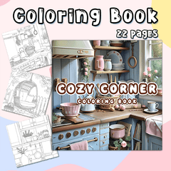 Cozy Corner Adult Coloring Book 22 Pages 20x20 cm Deluxe Edition