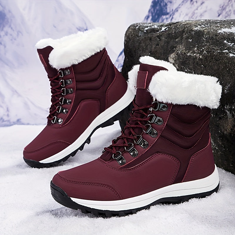 Women's Winter Snow Boots Warm Anti Slip High Tube Hiking Boots