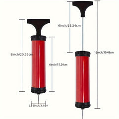 Portable Air Pump with Needle Nozzle and Extension Hose for Inflatables
