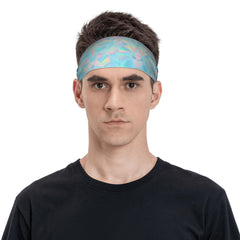 Rainbow Geometric Pattern Sport Headband Breathable & Comfortable
