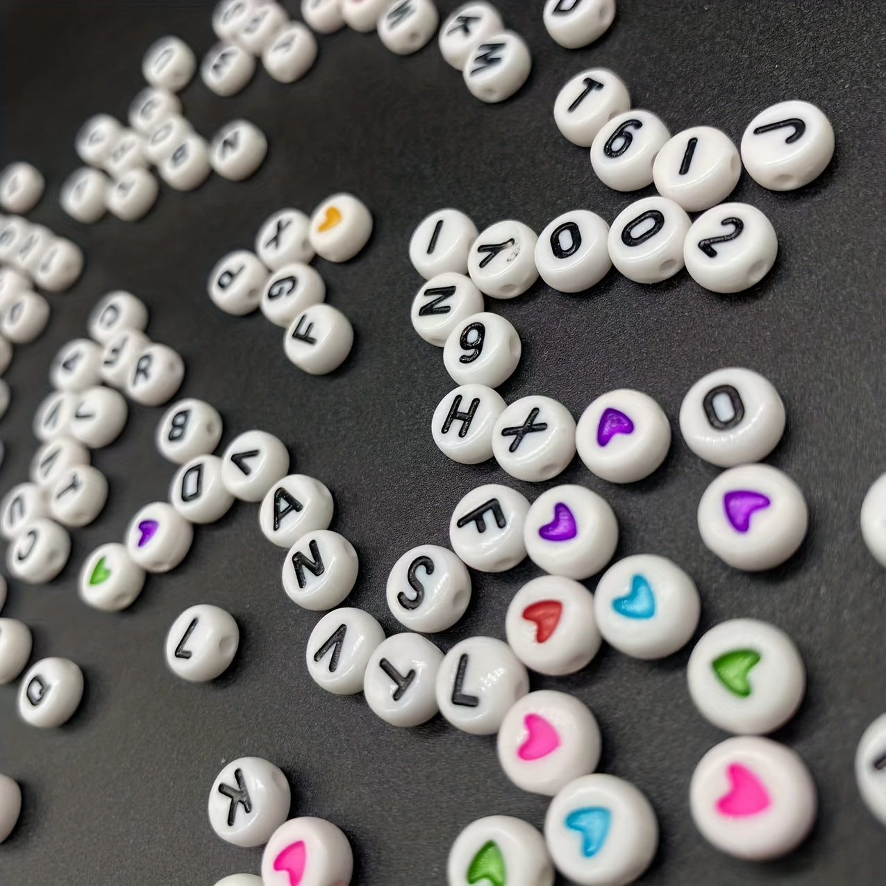 Acrylic Letter Beads Set DIY Bracelet Jewelry Beaded Material Gift