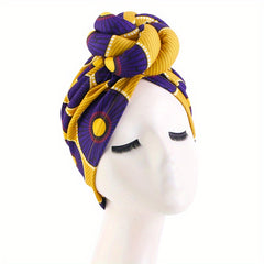 Boho Top Knotted Turban Elastic Hijab Hat Casual Head Wrap