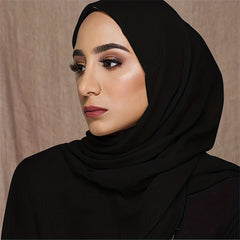 Soft Wrinkle Muslim Headband Sunproof Shawl Scarf for Women