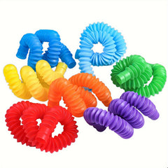 24pcs Colorful Telescopic Tube Party Toys Finger Motor Training Creative