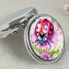 Ladybug Pill Box 3 Compartment Portable Travel Medicine Case