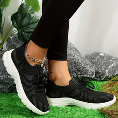 Mesh Breathable Lace Up Sports Shoes Lightweight Non slip Travel Shoes