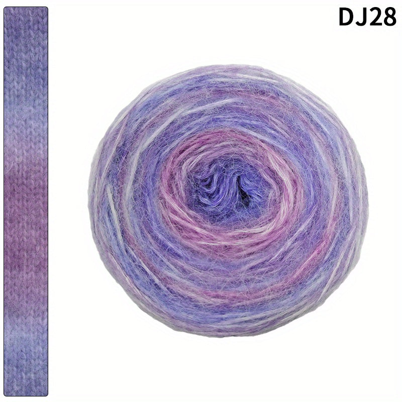 Gradient Spray Wool Thick Thread for Scarves Hats Clothing