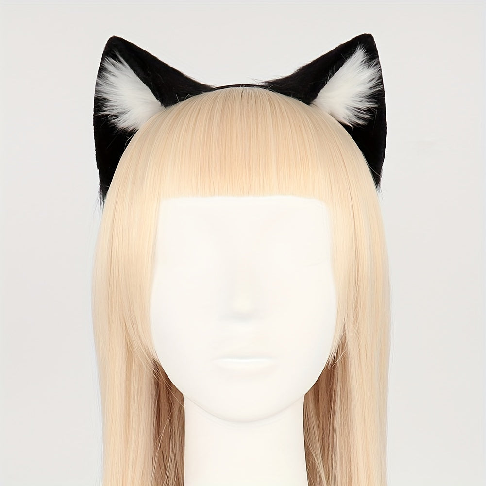 Cat Ear Hair Hoop Plush Headwear for Live Photo Props