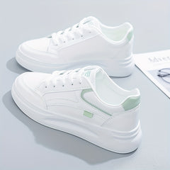 Women's Platform Skate Shoes Lace Up Low Top Outdoor Walking Shoes