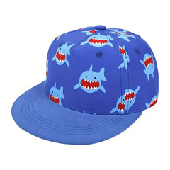 Kids Sunshade Baseball Cap Outdoor Cartoon Pattern Breathable Adjustable
