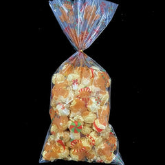 100pcs Gingerbread Man Pattern Cellophane Candy Bags