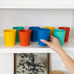 8pcs Reusable Plastic Cups 12oz for Outdoor & Home Use