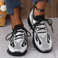 Women's Breathable Running Shoes Lace up Casual Sneakers