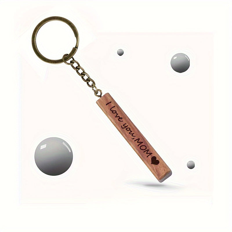 Rosewood Wooden Keychain Keyring Retro Pendant Mother's Gift