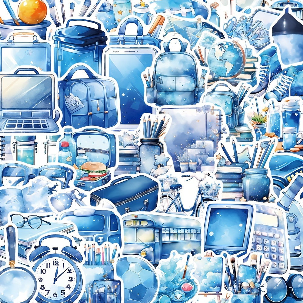 50pcs Cartoon Learning Items Stickers - Handbook Phone Case Water Cup Decor