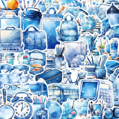 50pcs Cartoon Learning Items Stickers - Handbook Phone Case Water Cup Decor
