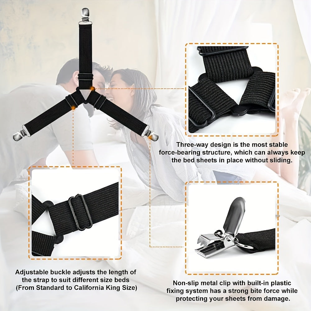 Adjustable Triangle Bed Sheet Holders Clips