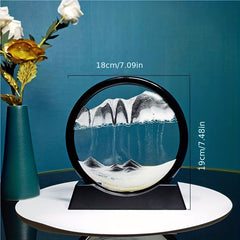 Round Sand Painting Hourglass Glass Piece Graduation Gift