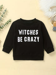 Baby Halloween WITCH Print Sweatshirt Long Sleeve Pullover Top